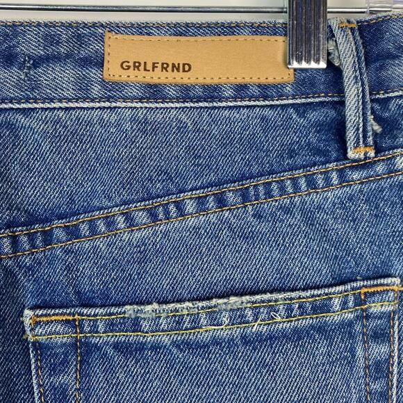 GRLFRND Eva A-Frame Gusset Skirt Womens Blue Denim Size 28 - Picture 9 of 9